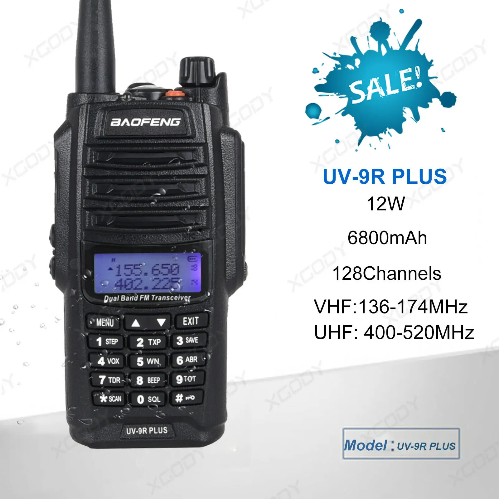 2pcs/lot 5W Baofeng UV-9R IP67 Waterproof Walkie Talkie Dual Band VHF/UHF 136-174/400-520MHz Ham Radio Walkie Talkie 10KM
2pcs/lot 5W Baofeng UV-9R IP67 Waterproof Walkie Talkie Dual Band VHF/UHF 136-174/400-520MHz Ham Radio Walkie Talkie 10KM