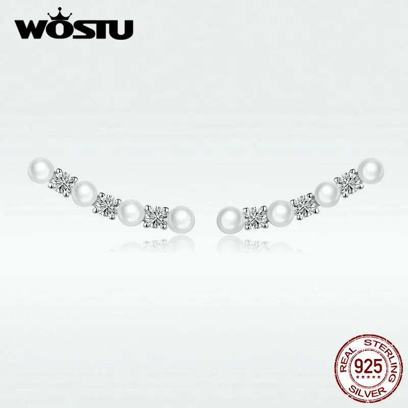 WOSTU Hot Sale S925 Pearl Stud Earring Jewelry 100% Real 925 Sterling Silver Earrings Making Wedding Gift For Women BNE118
WOSTU Hot Sale S925 Pearl Stud Earring Jewelry 100% Real 925 Sterling Silver Earrings Making Wedding Gift For Women BNE118
