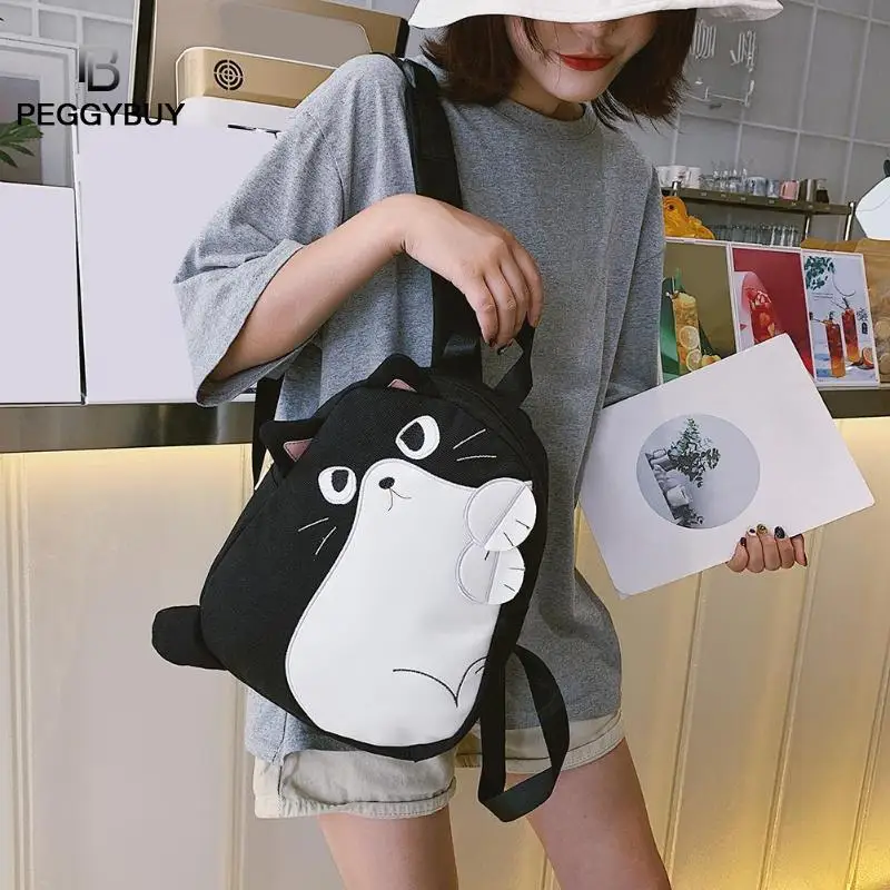 Funny Cute Cat Print Travel Backpacks Women Canvas Knapsack Top-handle Bags School Bags Casual Women Travel Rucksack
Funny Cute Cat Print Travel Backpacks Women Canvas Knapsack Top-handle Bags School Bags Casual Women Travel Rucksack