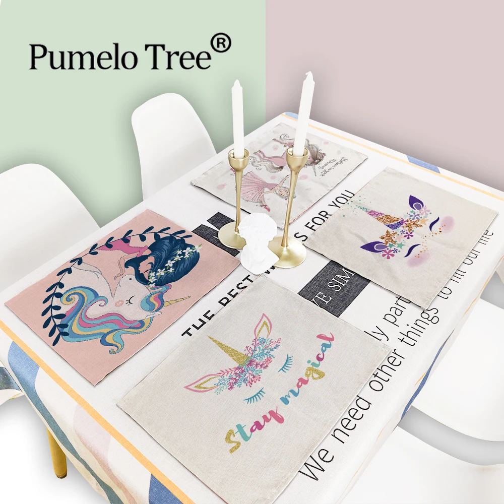 Unicorn Party Decoration Table Mat Cup Pads Individual Mug Coasters 42*32Cm Linen Podkladki Na Stol Table Mats Drink Coasters
Unicorn Party Decoration Table Mat Cup Pads Individual Mug Coasters 42*32Cm Linen Podkladki Na Stol Table Mats Drink Coasters