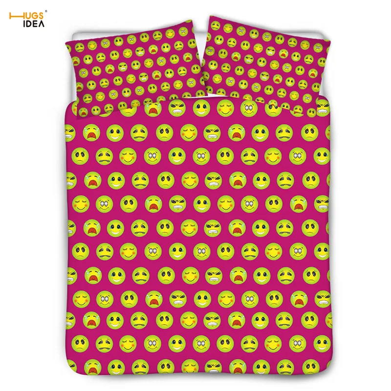 HUGSIDEA Funny Emoji Face Design Duvet Cover+Pillowcases 3pcs Home Textile Bedclothes for Kids Baby Bedroom bedding Set Comfort
HUGSIDEA Funny Emoji Face Design Duvet Cover+Pillowcases 3pcs Home Textile Bedclothes for Kids Baby Bedroom bedding Set Comfort