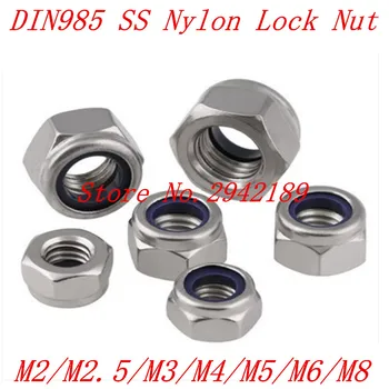 100pcs DIN985 m2/M2.5/M/M4/M5/M6/M8 Stainless Steel Nylon Insert Hex Lock Nuts A2 Hexagon Nyloc Self Locking Nut
100pcs DIN985 m2/M2.5/M/M4/M5/M6/M8 Stainless Steel Nylon Insert Hex Lock Nuts A2 Hexagon Nyloc Self Locking Nut
