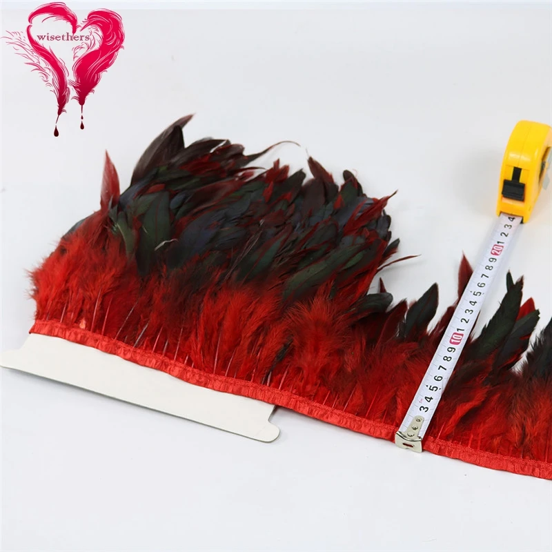 1 red rooster feather trims 5