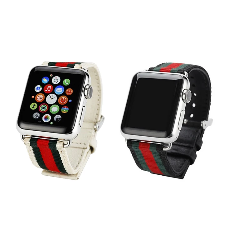 Спортивные наручные часы сменный ремешок для Apple Watch 38 мм/42 мм плетеная холщовая