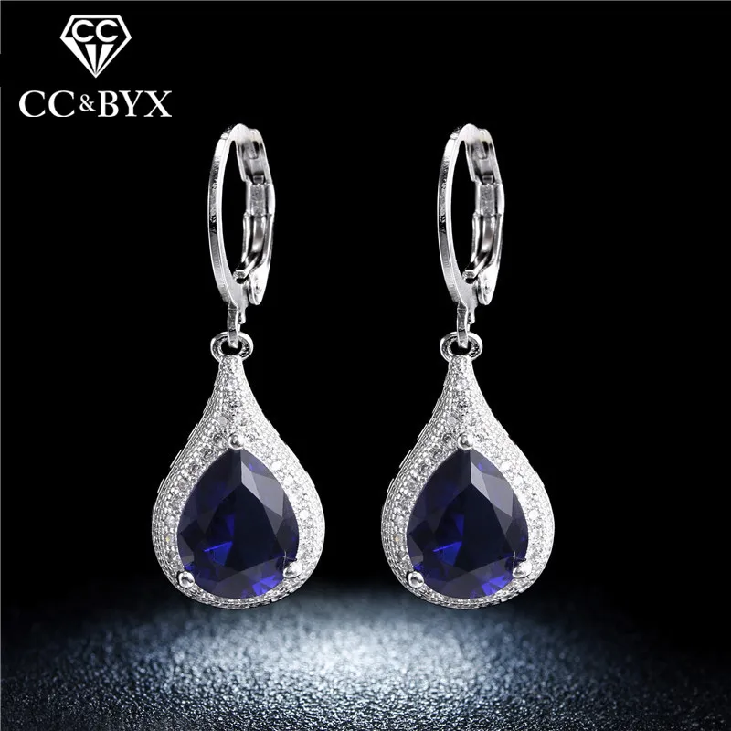CC Jewelry Water Drop Crystal Dangle Earrings for Women White Gold Color Vintage Long Drop Earring Boucle d'Oreille Brand E020
CC Jewelry Water Drop Crystal Dangle Earrings for Women White Gold Color Vintage Long Drop Earring Boucle d'Oreille Brand E020