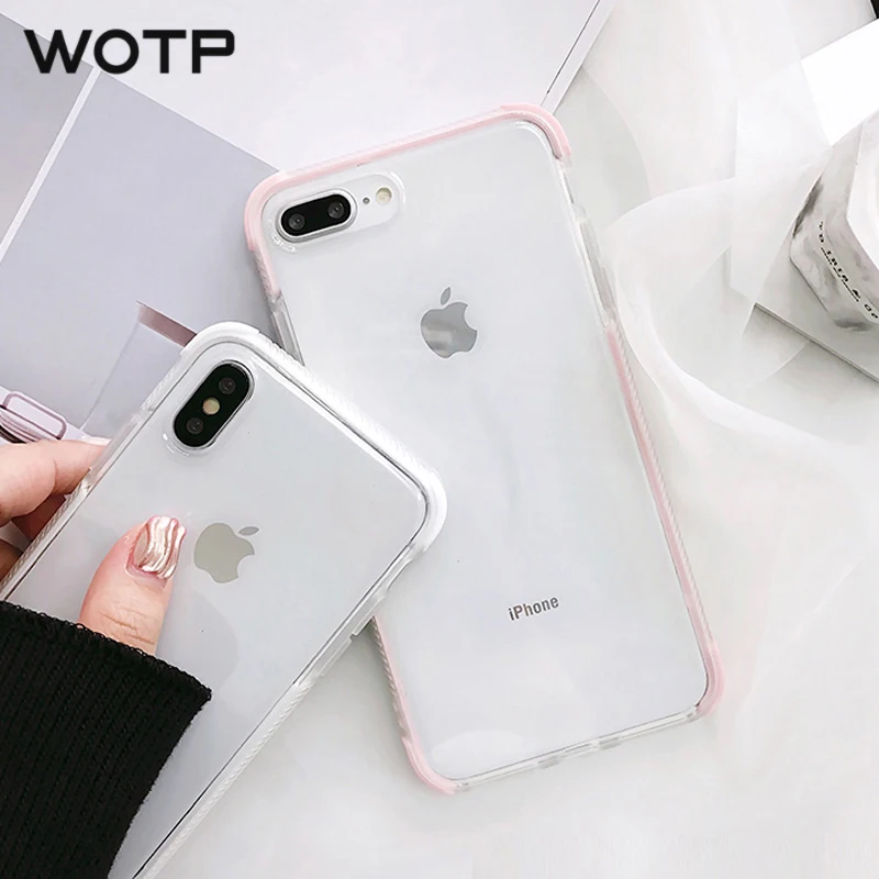 WOTP Clear Candy Color Anti-Knock Phone Case For iphone 6 6S 7 8 Plus X XS Max XR Fashion Cartoon Couples Soft Back Cover
WOTP Clear Candy Color Anti-Knock Phone Case For iphone 6 6S 7 8 Plus X XS Max XR Fashion Cartoon Couples Soft Back Cover