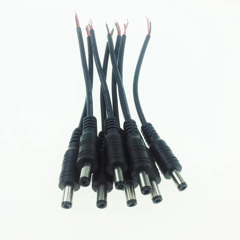 10Pcs Male 5.5X2.1mm DC Power Connector Adapter Cable Pigtail Plug Wire for led strip #LRT15608#
10Pcs Male 5.5X2.1mm DC Power Connector Adapter Cable Pigtail Plug Wire for led strip #LRT15608#