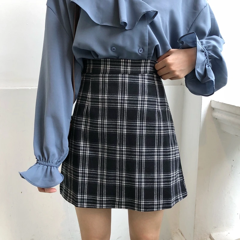 Ladies fashion slim retro plaid high waist A word skirt summer 2019 new package hip skirt Korean short skirt skirt women clothin
Ladies fashion slim retro plaid high waist A word skirt summer 2019 new package hip skirt Korean short skirt skirt women clothin
