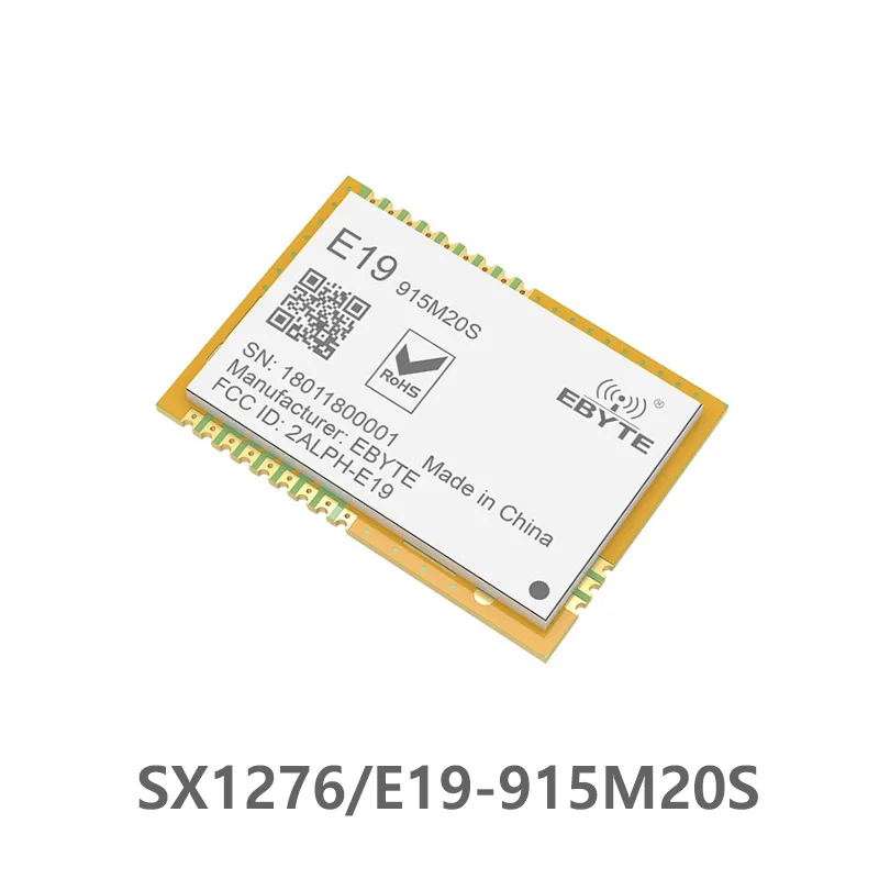 E19-915M20S SX1276 915MHZ ebyte Wireless Module SPI Interface Transceiver SMD LoRa Spread spectrum technology Smart Control
E19-915M20S SX1276 915MHZ ebyte Wireless Module SPI Interface Transceiver SMD LoRa Spread spectrum technology Smart Control