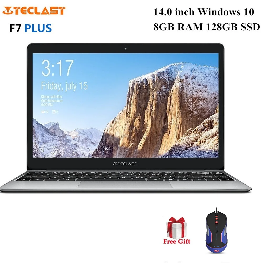 Teclast F7 плюс Тетрадь 14 0 дюйма Windows 10 Intel Близнецы озеро N4100 4 ядра 1 GHz 8 GB Оперативная