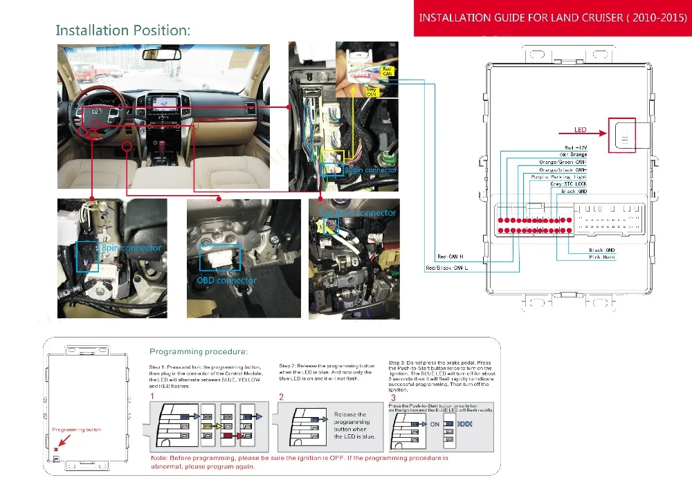 2010-2015 Land cruiser remote start system installation guide