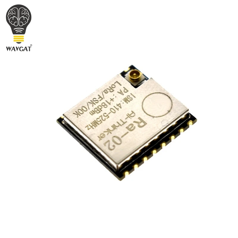 WAVGAT Ra-02 LoRa SX1278 433M 10KM Wireless Spread Spectrum Transmission Module IPEX Socket DIY Kit For SPI GPIO Interface
WAVGAT Ra-02 LoRa SX1278 433M 10KM Wireless Spread Spectrum Transmission Module IPEX Socket DIY Kit For SPI GPIO Interface