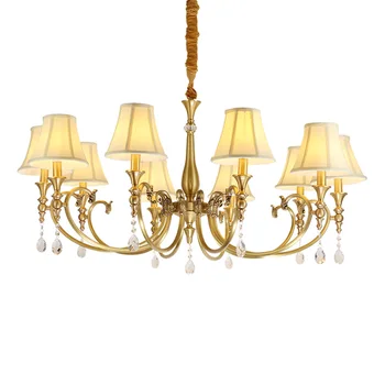 8 arm 10 light Copper LED pendant light Toolery traditional hanging light crystal luxurious light for home decoration E14 bulb
8 arm 10 light Copper LED pendant light Toolery traditional hanging light crystal luxurious light for home decoration E14 bulb