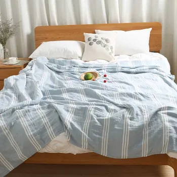 Cotton Three Layes Gauze Air-Conditioning Blanket Summer Single Double People Travel Sleeping Blankets for Kids Adult Bedding
Cotton Three Layes Gauze Air-Conditioning Blanket Summer Single Double People Travel Sleeping Blankets for Kids Adult Bedding