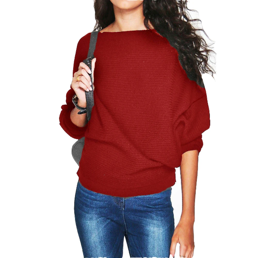 AvoDovA Women Sweaters Autumn Winter Long Sleeve Solid Batwing Sleeve Slash Neck Tops
AvoDovA Women Sweaters Autumn Winter Long Sleeve Solid Batwing Sleeve Slash Neck Tops