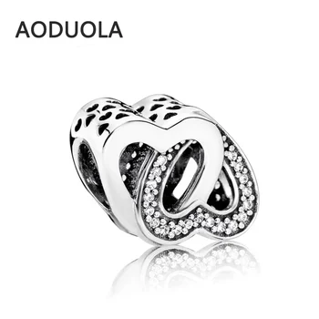 Silver plated Beads Duoble Heart Shape bead Hollow With White Zircon Copper DIY Big Hole Beads Fit For Pandora Charms Bracelets
Silver plated Beads Duoble Heart Shape bead Hollow With White Zircon Copper DIY Big Hole Beads Fit For Pandora Charms Bracelets