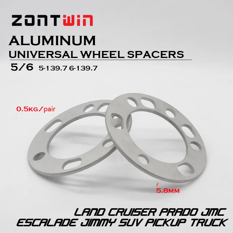 2PCS 5.8 MM ALUMINUM WHEEL SPACERS SHIMS PLATE 5&6 STUD FIT FOR PAJERO LAND ROVER DEFENDER PICKUP LAND CRUISER PRADO JIMMY
2PCS 5.8 MM ALUMINUM WHEEL SPACERS SHIMS PLATE 5&6 STUD FIT FOR PAJERO LAND ROVER DEFENDER PICKUP LAND CRUISER PRADO JIMMY