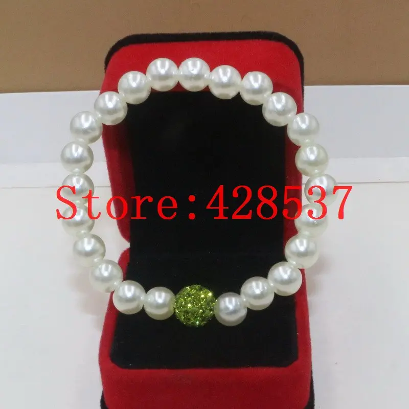 Free Shipping Green White Crystals Pearls AKA Clay Rhinestones CZ Ball Woven Elastic Beaded Strands Jewelry Bangles Bracelets
Free Shipping Green White Crystals Pearls AKA Clay Rhinestones CZ Ball Woven Elastic Beaded Strands Jewelry Bangles Bracelets