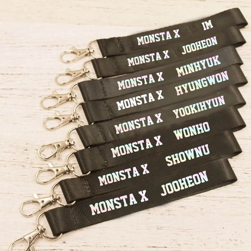 1pc MONSTA X Mobile Phone Strap Laser Keyring Beautiful Cellphone Strap Fashion Letter Print Keychain
1pc MONSTA X Mobile Phone Strap Laser Keyring Beautiful Cellphone Strap Fashion Letter Print Keychain