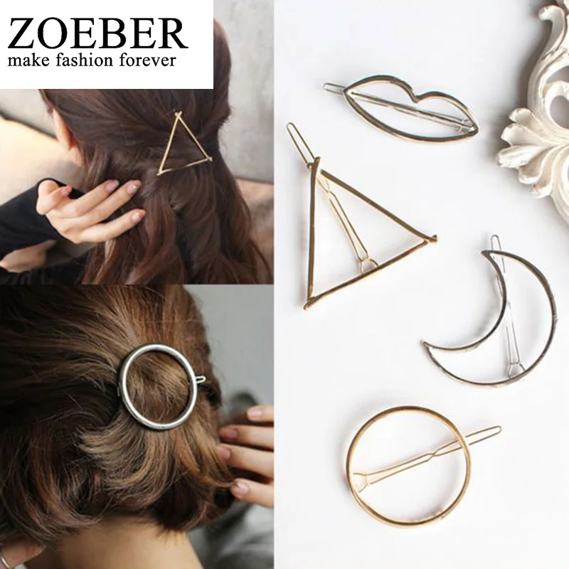 ZOEBER Moon Barrette Hair Clip Hair Accessories Round Popular Leaf triangle Shape Hairpins Women Lady Girls Scissors female
ZOEBER Moon Barrette Hair Clip Hair Accessories Round Popular Leaf triangle Shape Hairpins Women Lady Girls Scissors female