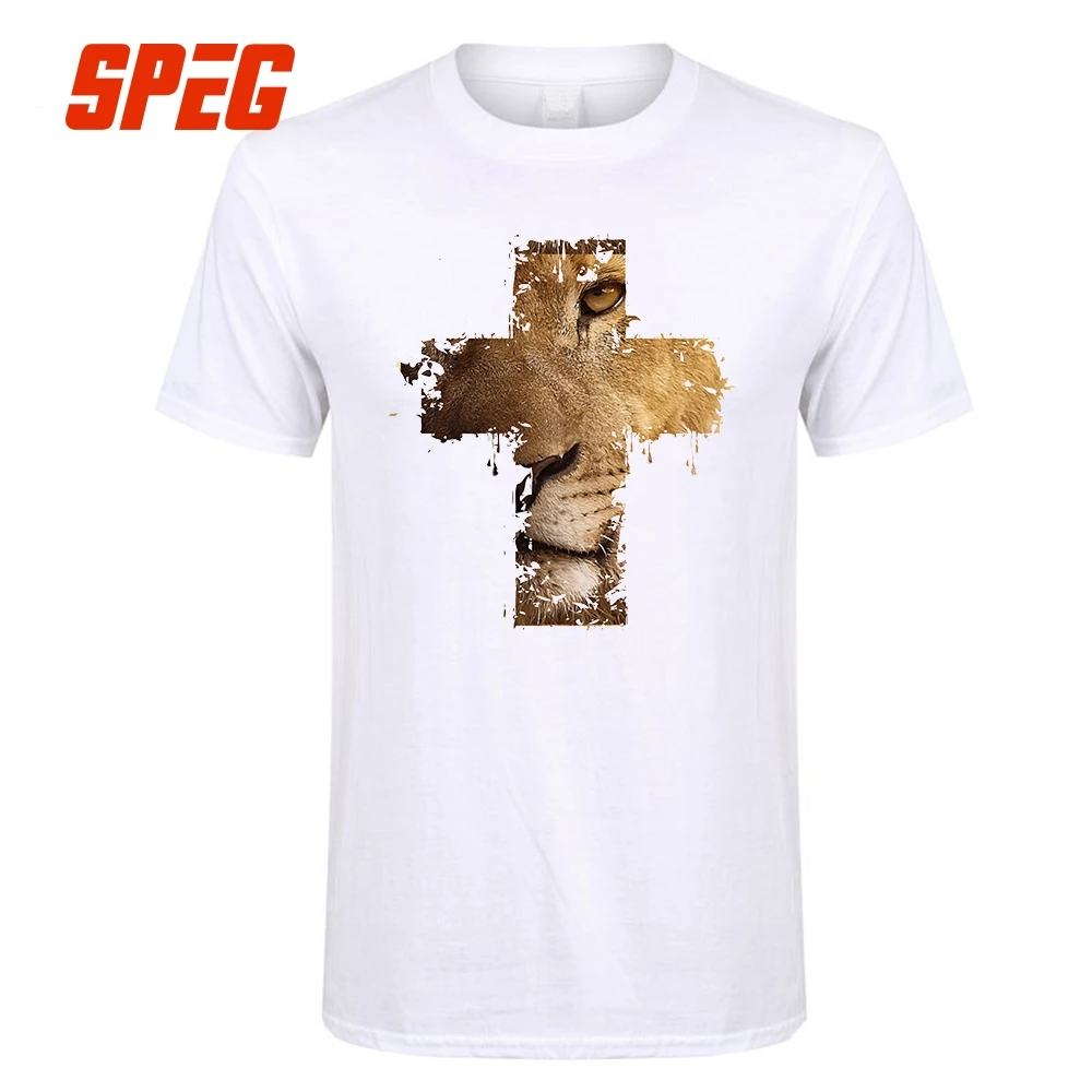 Custom Made T Shirts Lion Cross Christian Animal Homme Round Neck Short Sleeve Tee Shirts Cheap Men Cotton Men's Shirts
Custom Made T Shirts Lion Cross Christian Animal Homme Round Neck Short Sleeve Tee Shirts Cheap Men Cotton Men's Shirts