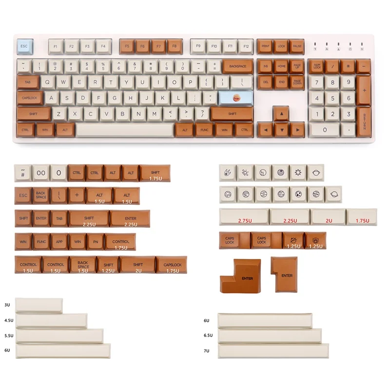 Explore Mars keycap XDA Profile PBT material Dye-subbed 165 keys for mx switch mechanical keyboard
Explore Mars keycap XDA Profile PBT material Dye-subbed 165 keys for mx switch mechanical keyboard