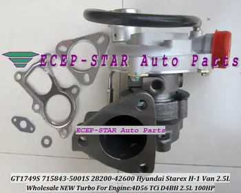Free Ship GT1749S 715843 715843-5001S 28200-42600 Turbo Turbocharger For Hyundai Starex H1 H200 H-1 H100 Van 2.5L D4BH 4D56TCI
Free Ship GT1749S 715843 715843-5001S 28200-42600 Turbo Turbocharger For Hyundai Starex H1 H200 H-1 H100 Van 2.5L D4BH 4D56TCI