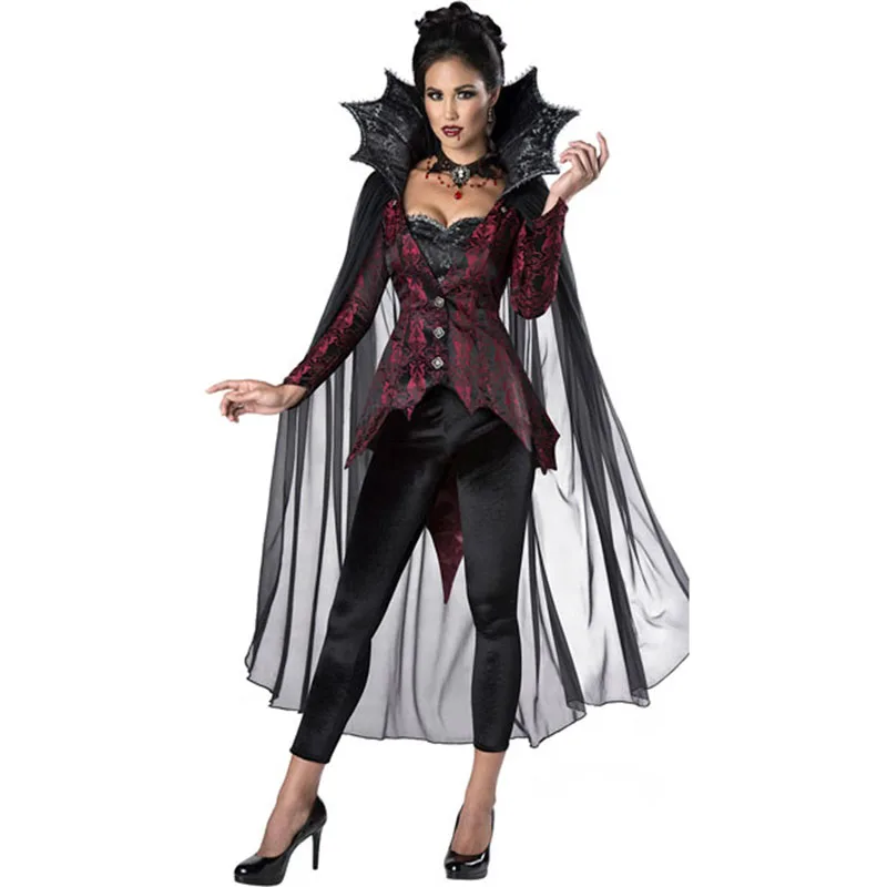2019 New Women Vampire Queen Costume Noble black widow Cosplay Female Vampire Queen Witch Costume For Halloween Party Dress
2019 New Women Vampire Queen Costume Noble black widow Cosplay Female Vampire Queen Witch Costume For Halloween Party Dress