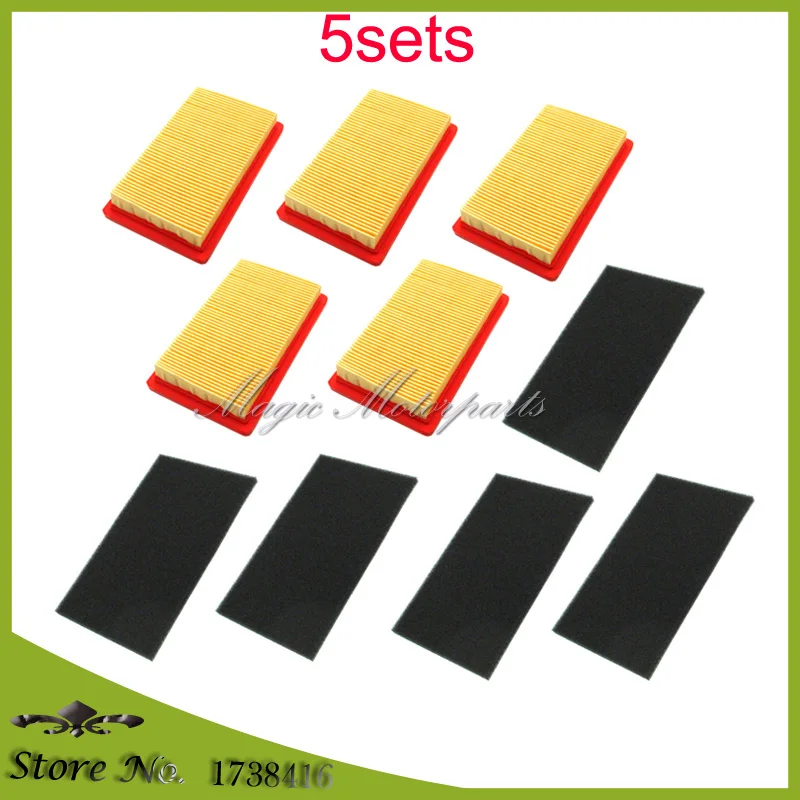 5x Air Filter & 5x Pre-Filter For Kohler XT-6 XT-7 14 083 01-S 14 083 04-S MTD 751-10298, 951-10298 Honda 17211-ZG9-M00 GVX140 
5x Air Filter & 5x Pre-Filter For Kohler XT-6 XT-7 14 083 01-S 14 083 04-S MTD 751-10298, 951-10298 Honda 17211-ZG9-M00 GVX140
