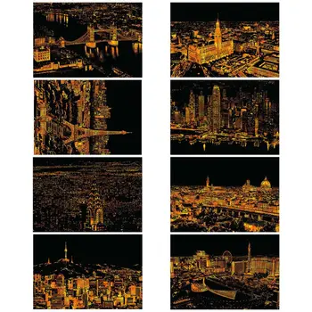 Creative Color Postcard Scraping Night Scenes Scratching Classical World Fashion City Sign Greeting Cards
Creative Color Postcard Scraping Night Scenes Scratching Classical World Fashion City Sign Greeting Cards