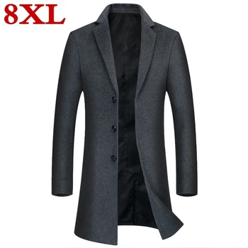new plus size 8XL 7XL Autumn winter Male Woolen Coats Middle Long Business Mens solid color Thicken Warm Wool&blends Overcoat
new plus size 8XL 7XL Autumn winter Male Woolen Coats Middle Long Business Mens solid color Thicken Warm Wool&blends Overcoat