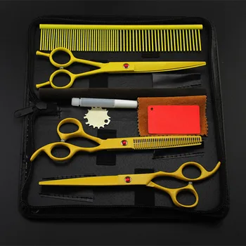 4 kit professional japan yellow pet 7 inch shears dog grooming hair scissors cutting thinning barber bag hairdressing scissors
4 kit professional japan yellow pet 7 inch shears dog grooming hair scissors cutting thinning barber bag hairdressing scissors