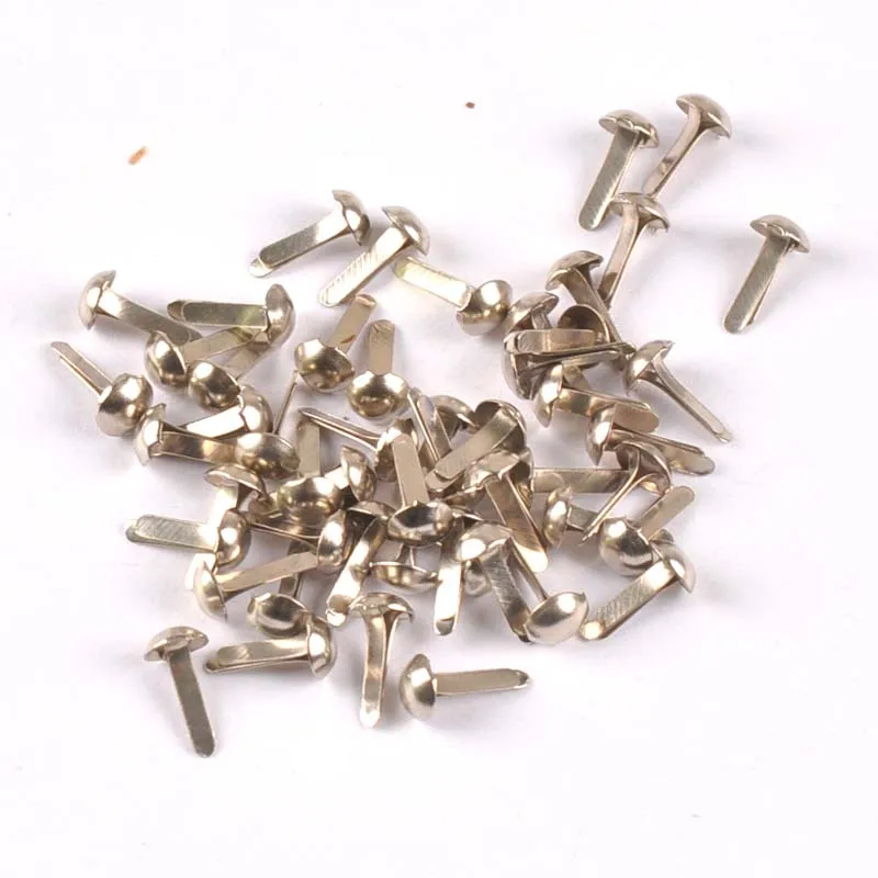 Description Picture 5 of item100Pcs Scrapbooking Embellishments Mixed Silver/golden Round Brads Fastener Brad DIY Accessories Metal Crafts Home Decor C2252