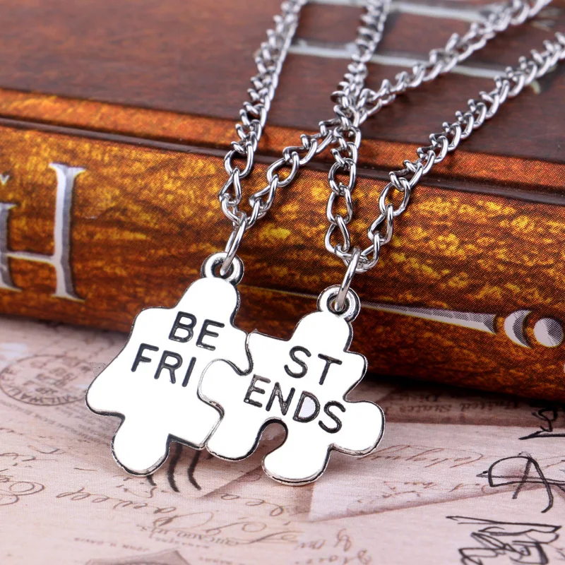 Creative Fashion Puzzle "BEST FRIEND" Necklace Jewelry Gift for Firend 2pieces/pair/lot
Creative Fashion Puzzle "BEST FRIEND" Necklace Jewelry Gift for Firend 2pieces/pair/lot