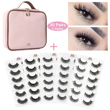 MAGEFY 30 pairs/pack 3D Mink Lashes With Pink Makeup Bag Hand Made Full Strip Lashes Mink False Eyelashes Makeup eyelashes cilio
MAGEFY 30 pairs/pack 3D Mink Lashes With Pink Makeup Bag Hand Made Full Strip Lashes Mink False Eyelashes Makeup eyelashes cilio