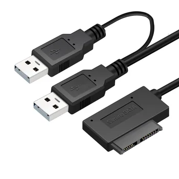 USB2.0 to 6+7 13Pin Slimline Slim SATA Cable With External USB2.0 Power Supply For Laptop CD-ROM DVD-ROM ODD Adapter Converter
USB2.0 to 6+7 13Pin Slimline Slim SATA Cable With External USB2.0 Power Supply For Laptop CD-ROM DVD-ROM ODD Adapter Converter