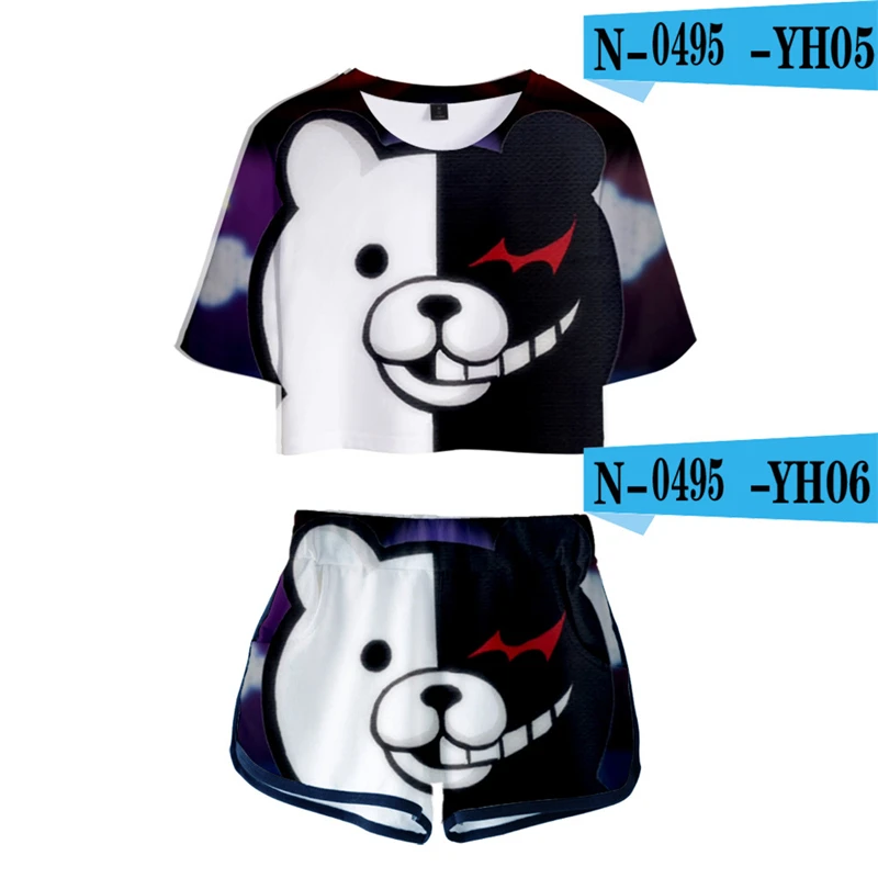 Anime Clothes Danganronpa Crop Top Set Monokuma Bear Cartoon Cropped Tops And Pants Japanese Streetwear Womens Funny Kpop Cute
Anime Clothes Danganronpa Crop Top Set Monokuma Bear Cartoon Cropped Tops And Pants Japanese Streetwear Womens Funny Kpop Cute