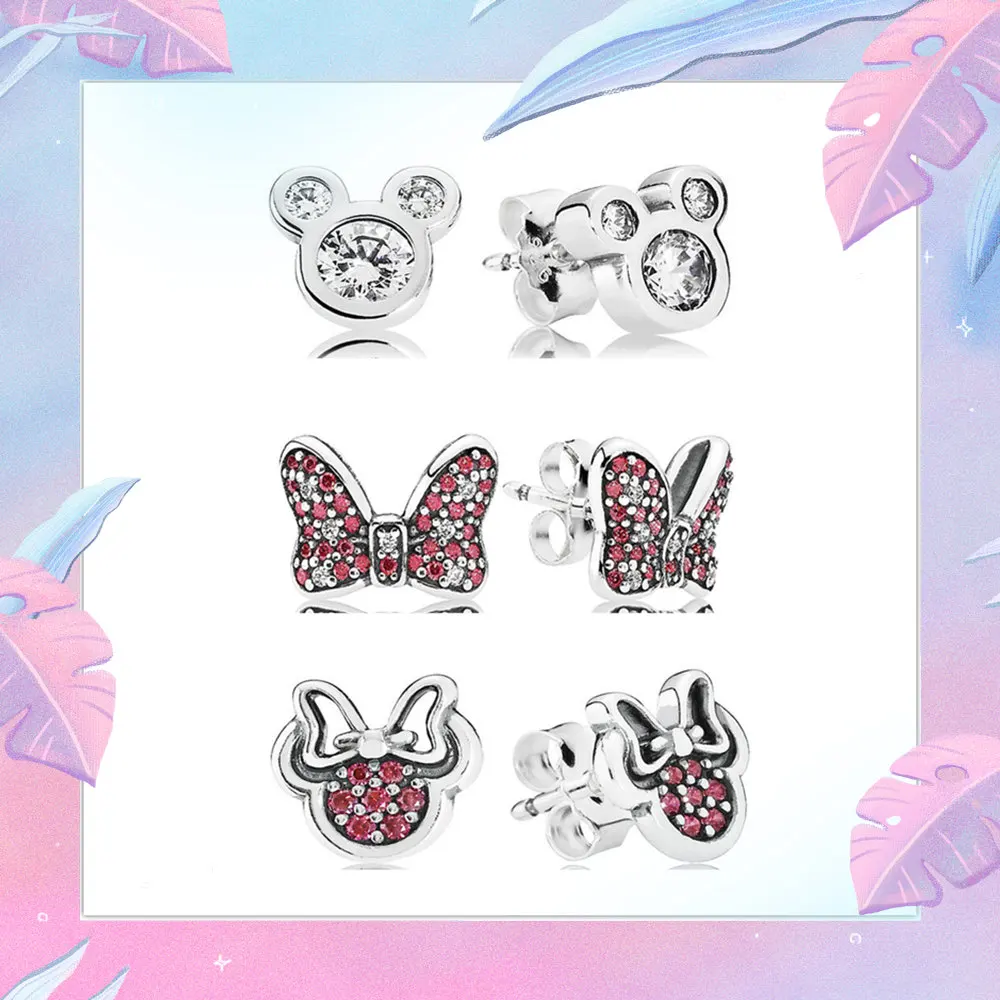 SHINETUNG 1: 1 S925 Sterling Silver Earrings Classic Mickey Minnie Earrings For Valentine's Day Gifts
SHINETUNG 1: 1 S925 Sterling Silver Earrings Classic Mickey Minnie Earrings For Valentine's Day Gifts