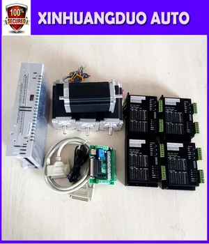 4 Axis CNC kit Nema 23 Stepper Motor(Dual Shaft) 425oz-in 3A & Motor Driver 40V 4A &Power supply +one interface board
4 Axis CNC kit Nema 23 Stepper Motor(Dual Shaft) 425oz-in 3A & Motor Driver 40V 4A &Power supply +one interface board