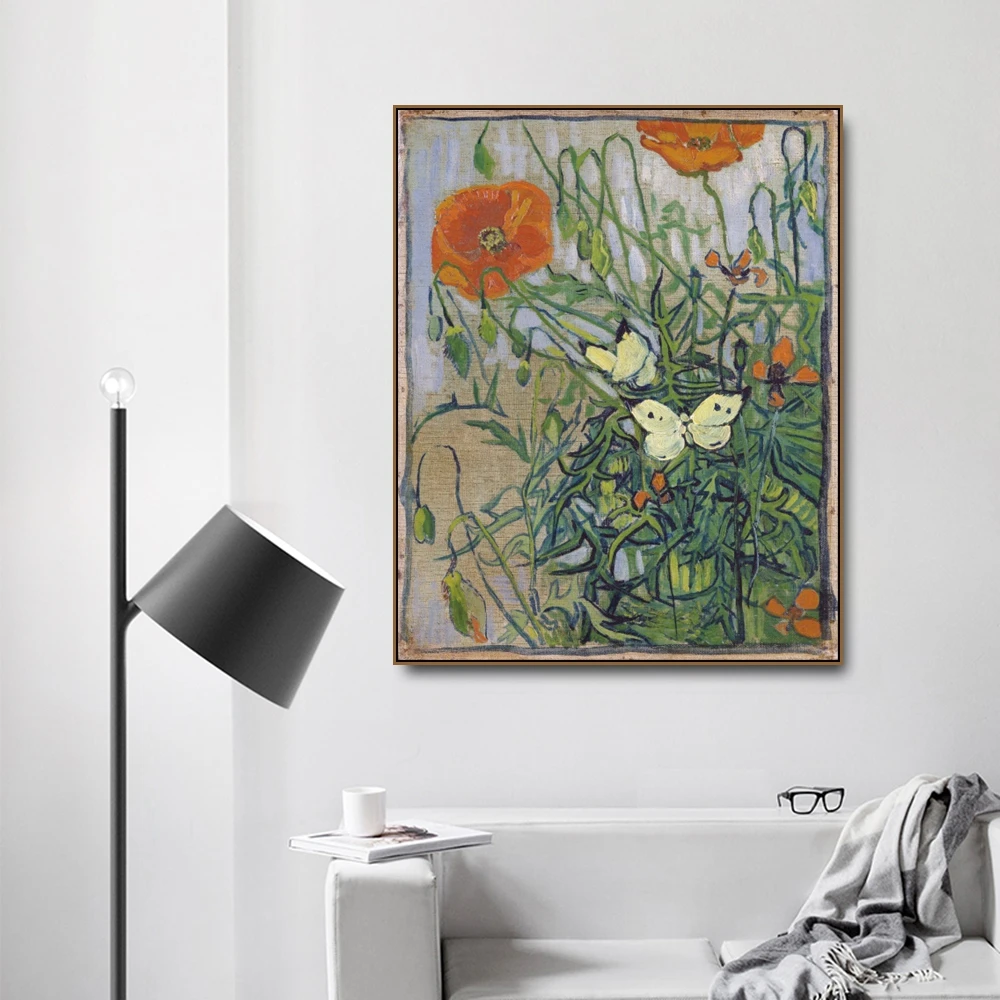 Butterflies and poppies by Von Gogh Poster Print Canvas Painting Calligraphy Home Decor Wall Art Picture for Living Room Bedroom
Butterflies and poppies by Von Gogh Poster Print Canvas Painting Calligraphy Home Decor Wall Art Picture for Living Room Bedroom