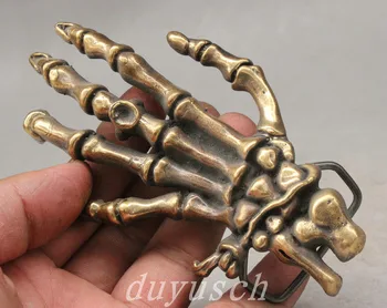 Crafts statue Collection China Pure Copper Brass Evil human skeleton Hand Statue belt fastener halloween 
Crafts statue Collection China Pure Copper Brass Evil human skeleton Hand Statue belt fastener halloween