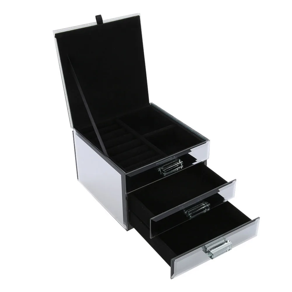 3 Layers Mirrored Jewelry Box Trinket Storage Make-up Container Case Drawer Carrying Cases Women Cosmetic
3 Layers Mirrored Jewelry Box Trinket Storage Make-up Container Case Drawer Carrying Cases Women Cosmetic