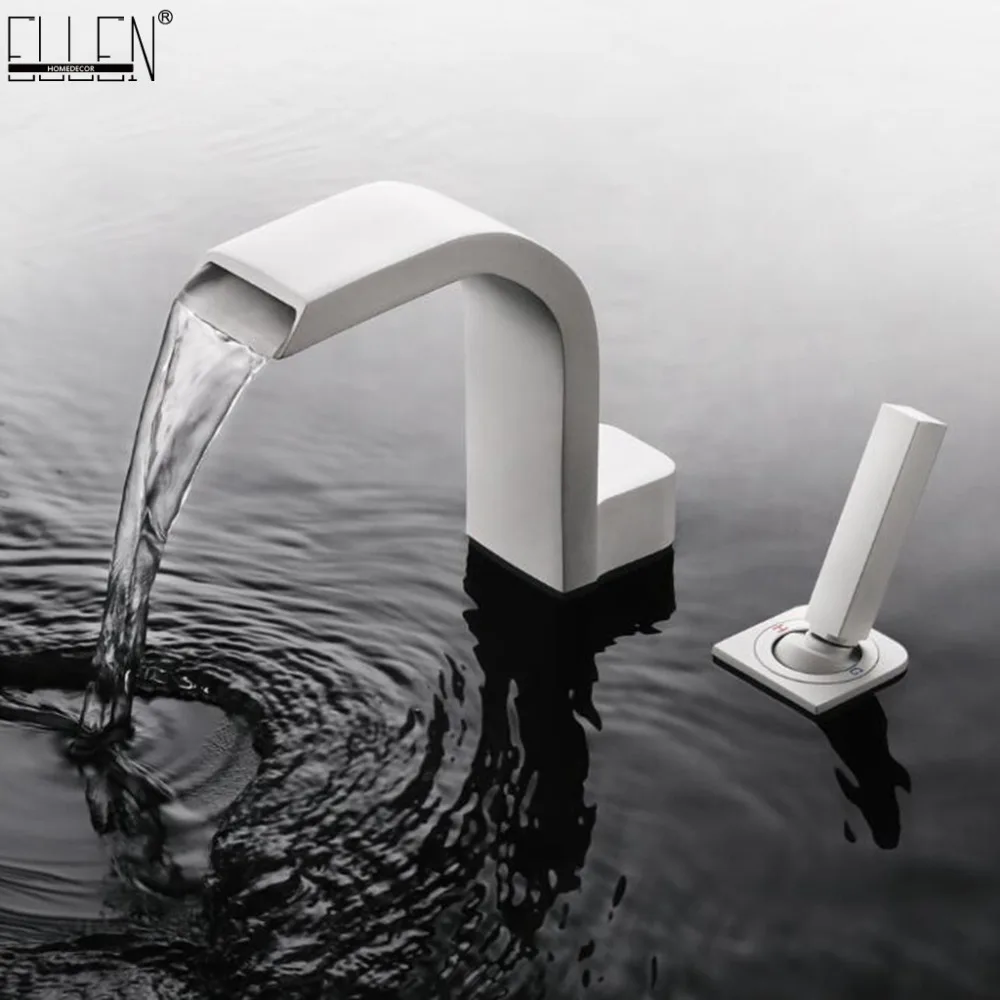 2 Hole Deck Mounted Bathroom Sink Faucet Widespread Water Mixer Single Handle Hot Cold Mixer Tap ELK1118-2W
2 Hole Deck Mounted Bathroom Sink Faucet Widespread Water Mixer Single Handle Hot Cold Mixer Tap ELK1118-2W