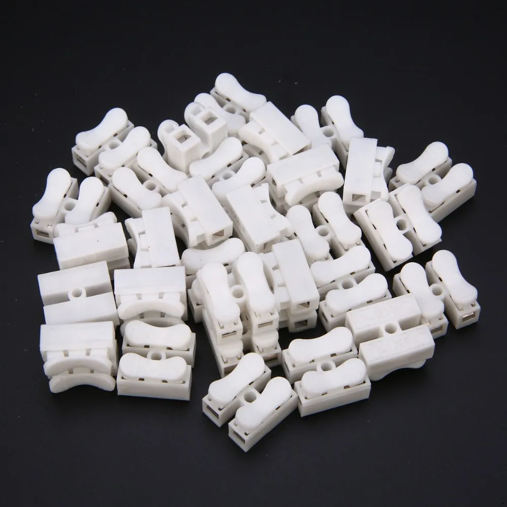 30pcs New Electrical 2 Pins Cable Connectors CH2 Quick Splice Lock Wire Terminals For Led Strip
30pcs New Electrical 2 Pins Cable Connectors CH2 Quick Splice Lock Wire Terminals For Led Strip