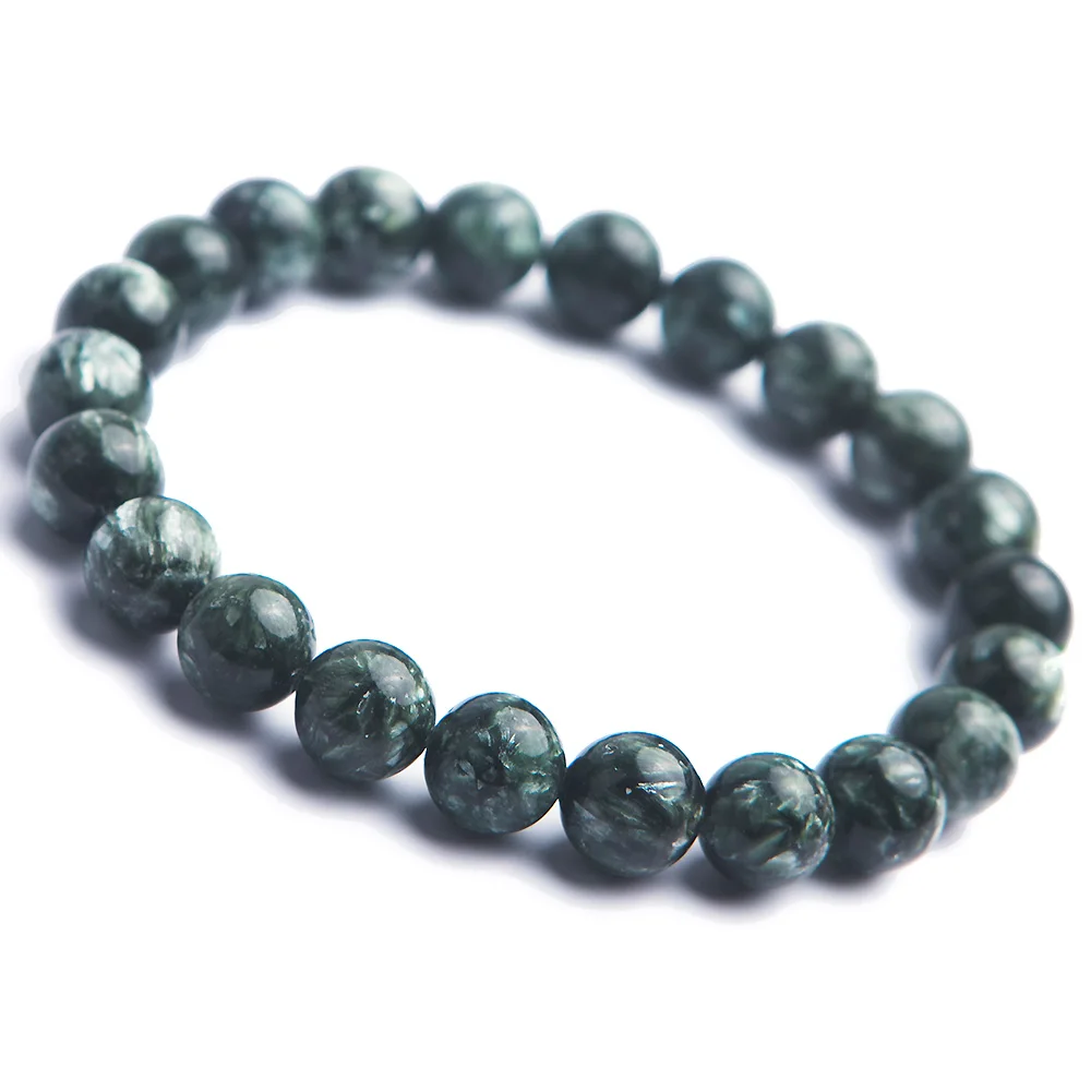 Genuine Green Seraphinite Natural Gems Stone Round Beads Crystal Fashion Lady Bracelets 9mm
Genuine Green Seraphinite Natural Gems Stone Round Beads Crystal Fashion Lady Bracelets 9mm