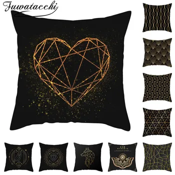 Fuwatacchi Black Gold Cushion Cover Heart Diamond Geometric Pillow Cover for Home Chair Decorative Pillows Mandala Throw Pillows
Fuwatacchi Black Gold Cushion Cover Heart Diamond Geometric Pillow Cover for Home Chair Decorative Pillows Mandala Throw Pillows