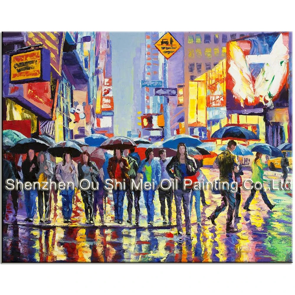 Hand painted Knife Landscape Painting on Canvas Busy Morning Street New York Scenery Paintings Room Wall Decor Cross Road Art
Hand painted Knife Landscape Painting on Canvas Busy Morning Street New York Scenery Paintings Room Wall Decor Cross Road Art