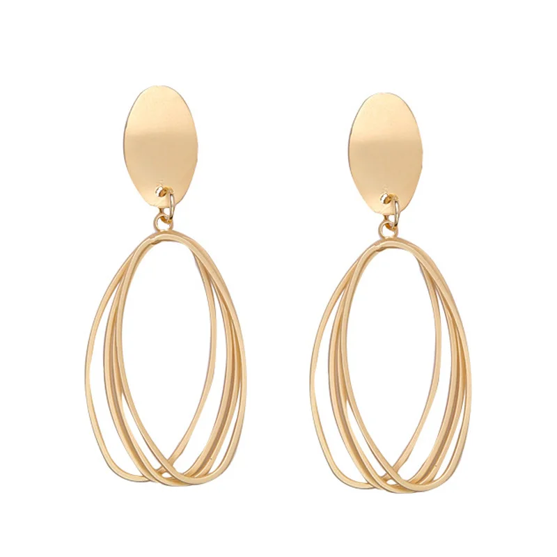 European Simple Exaggerated Matte Gold Color Multilayer Geometric Hollow Oval Drop Earrings for Women Wedding Party Jewelry Gift
European Simple Exaggerated Matte Gold Color Multilayer Geometric Hollow Oval Drop Earrings for Women Wedding Party Jewelry Gift