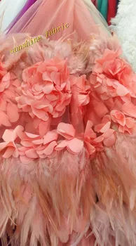 3D flower african net lace fabric for haute couture dress ZH180118111 embroidery French tulle lace fabric with feather
3D flower african net lace fabric for haute couture dress ZH180118111 embroidery French tulle lace fabric with feather