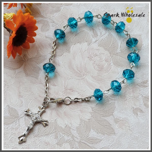 50pcs/lot Fancy Crystal Rosary Bracelet Communion Baptism Favors Girl's Religious Rosary Bracelet Gifts Cross Pendant Bracelet
50pcs/lot Fancy Crystal Rosary Bracelet Communion Baptism Favors Girl's Religious Rosary Bracelet Gifts Cross Pendant Bracelet